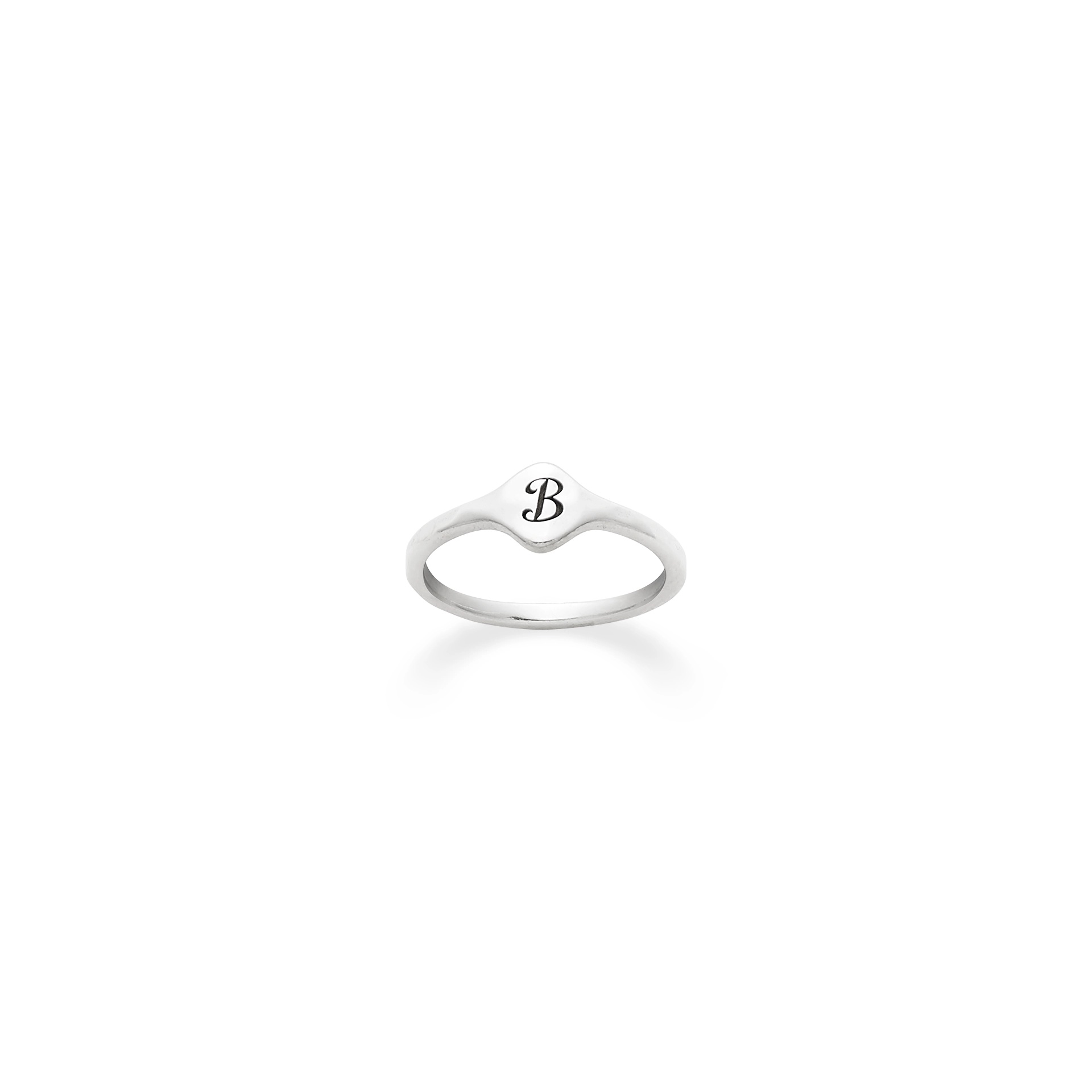 Petite Signet Initial Ring