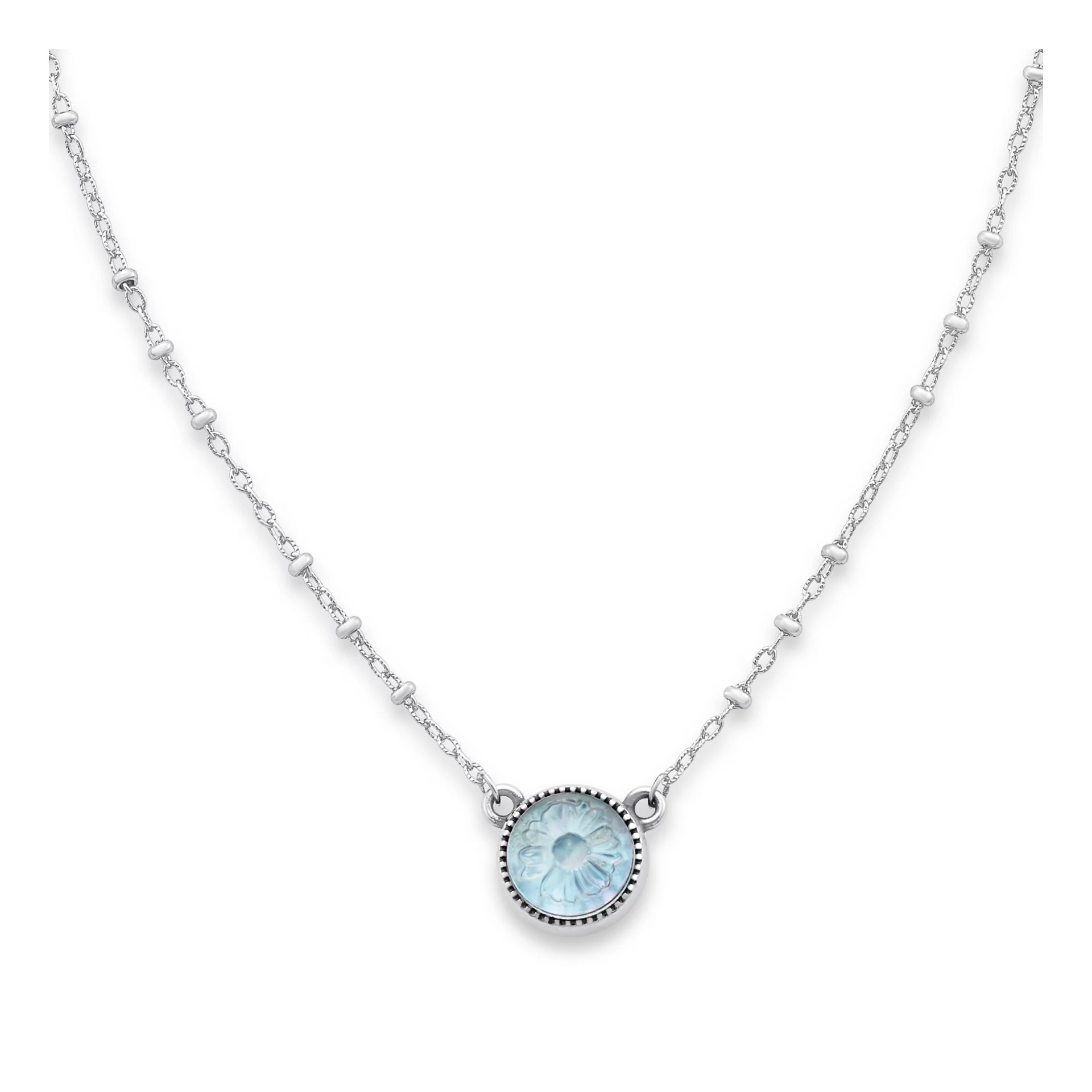 Sculpted Daisy Layered Gemstone Necklace