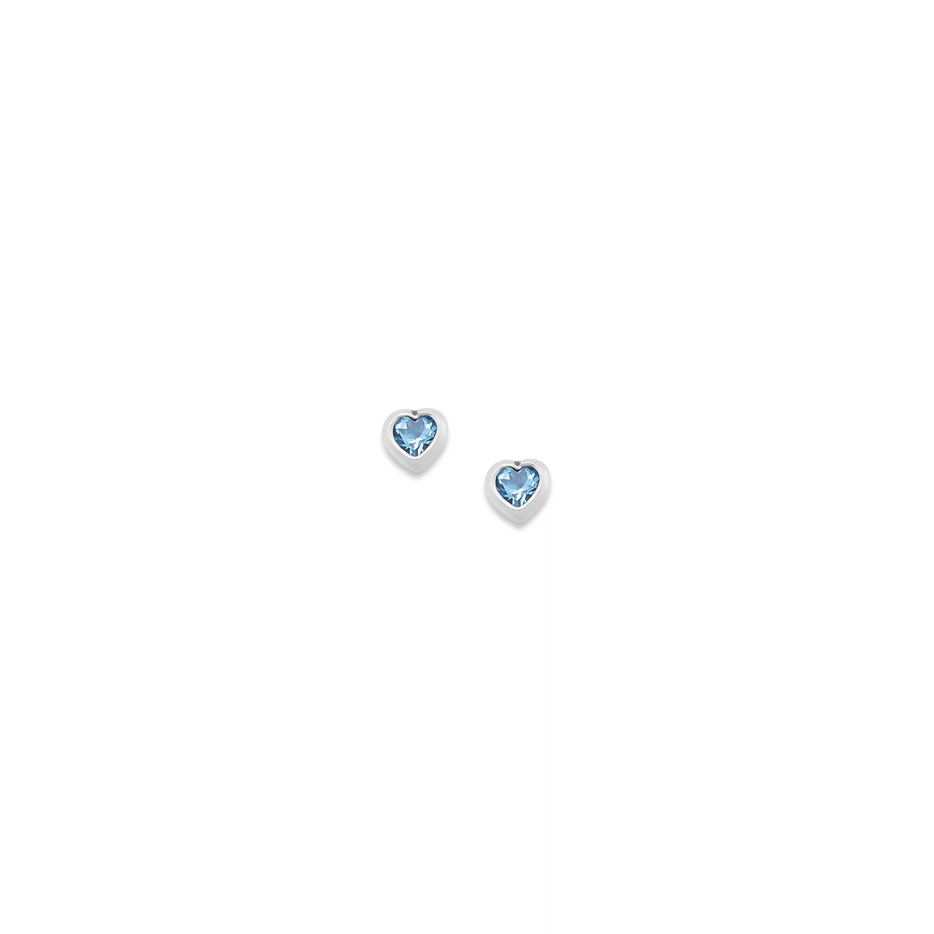 Heart Gemstone Studs