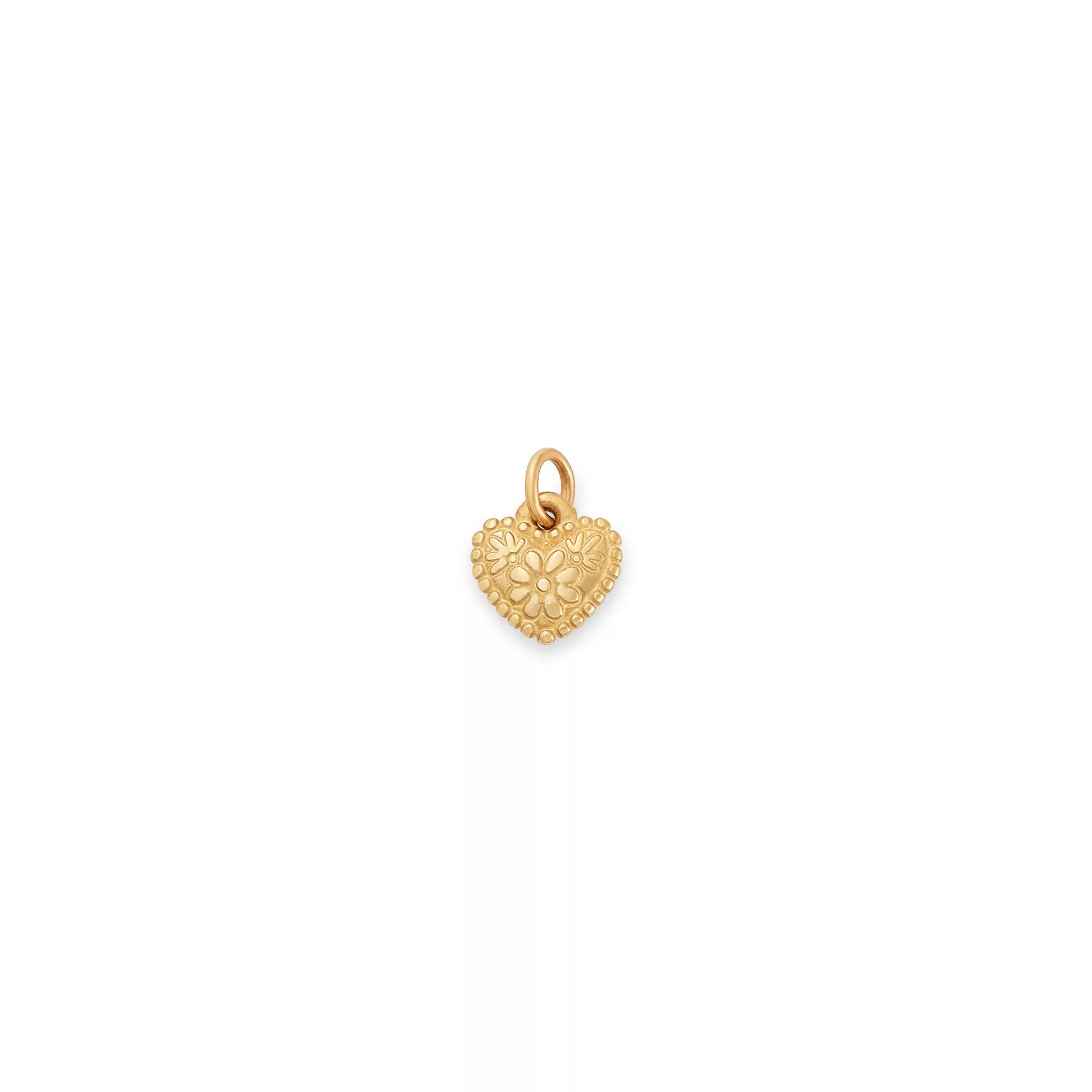 Petite Floral Heart Charm