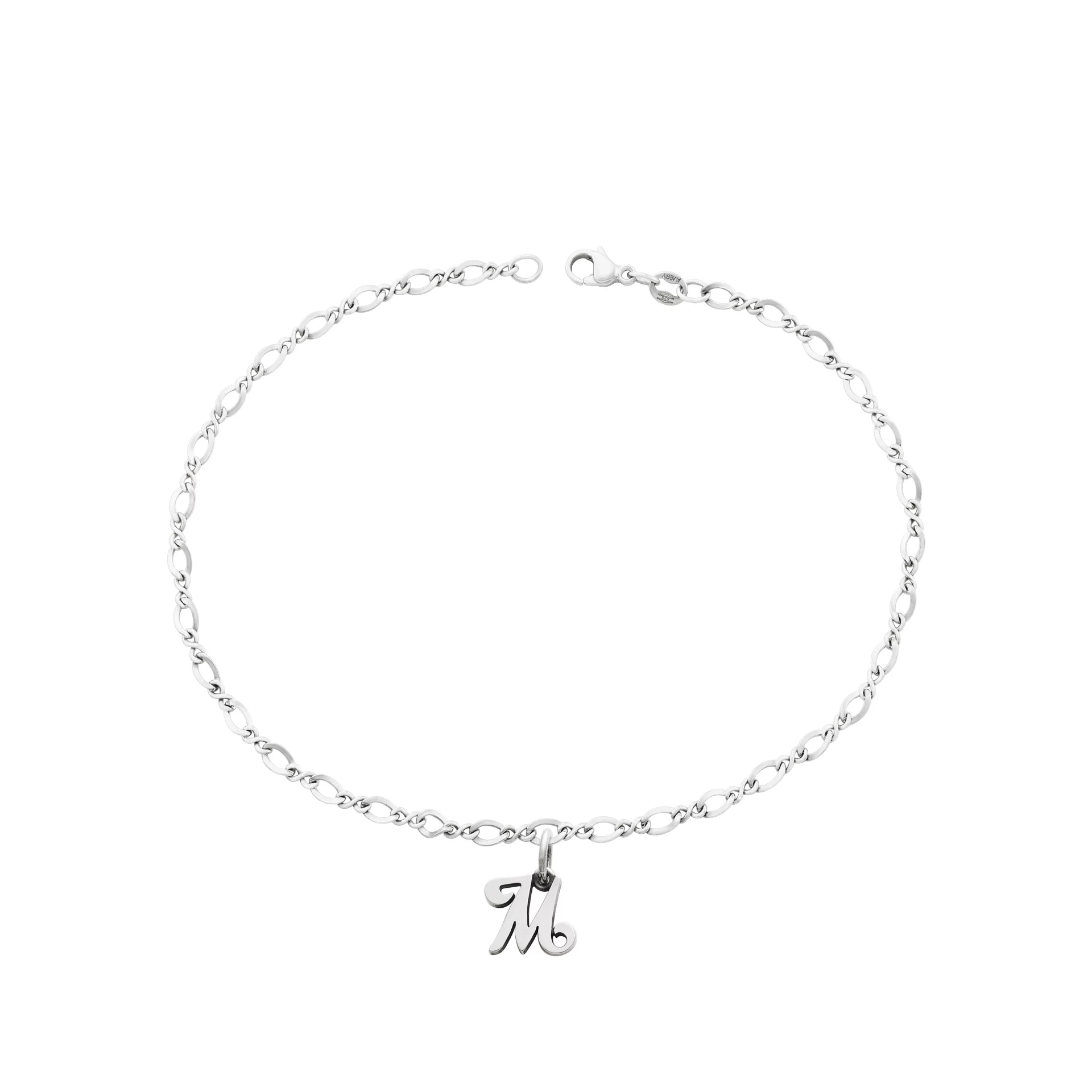 Small Script Initial Anklet