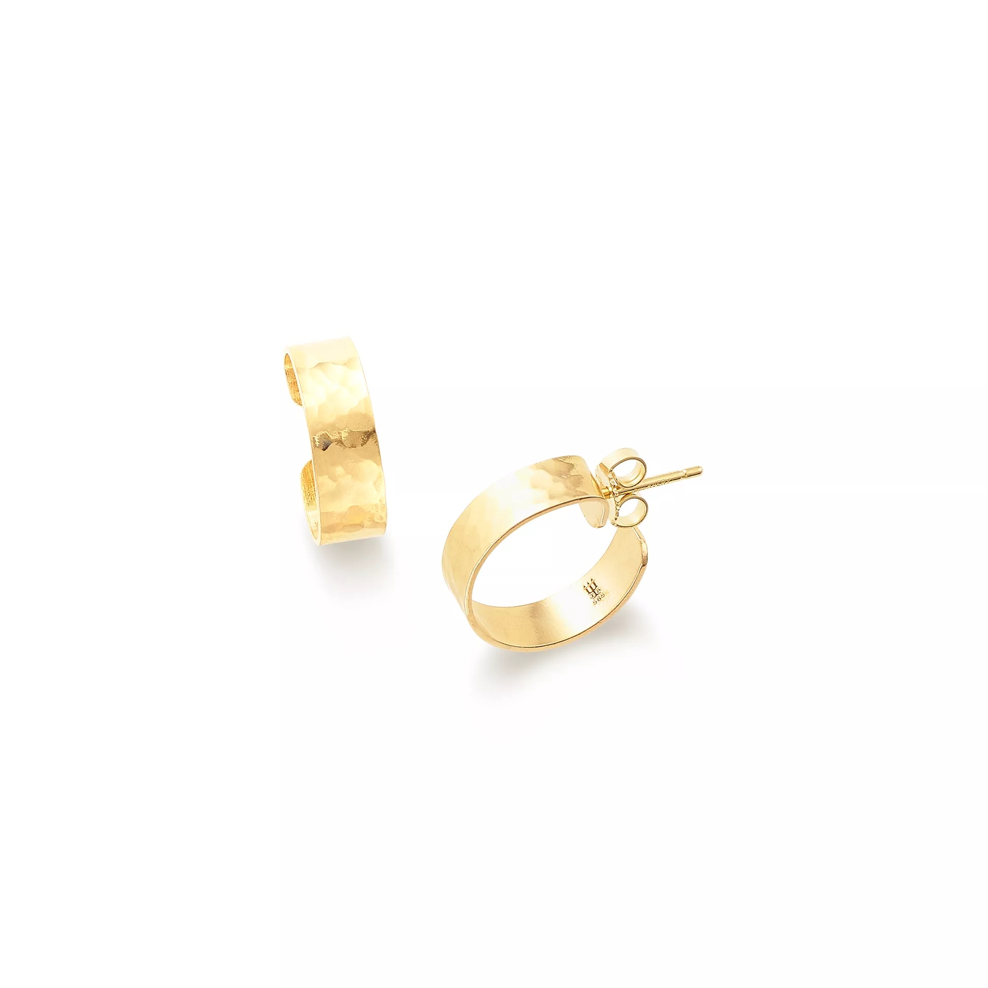 Hammered Simplicity Hoops
