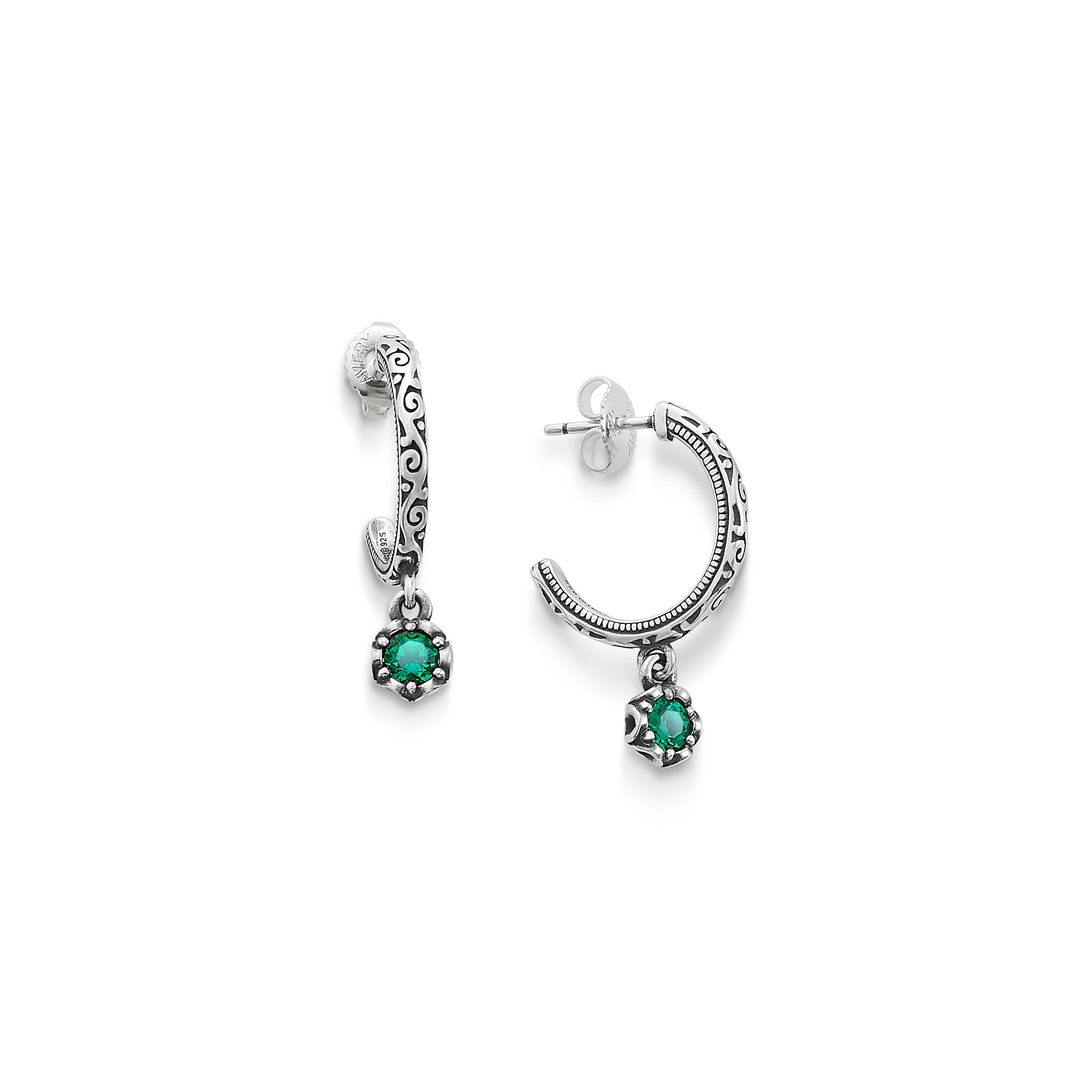 Cherished Birthstone Hoop Dangle EarShop All Rings