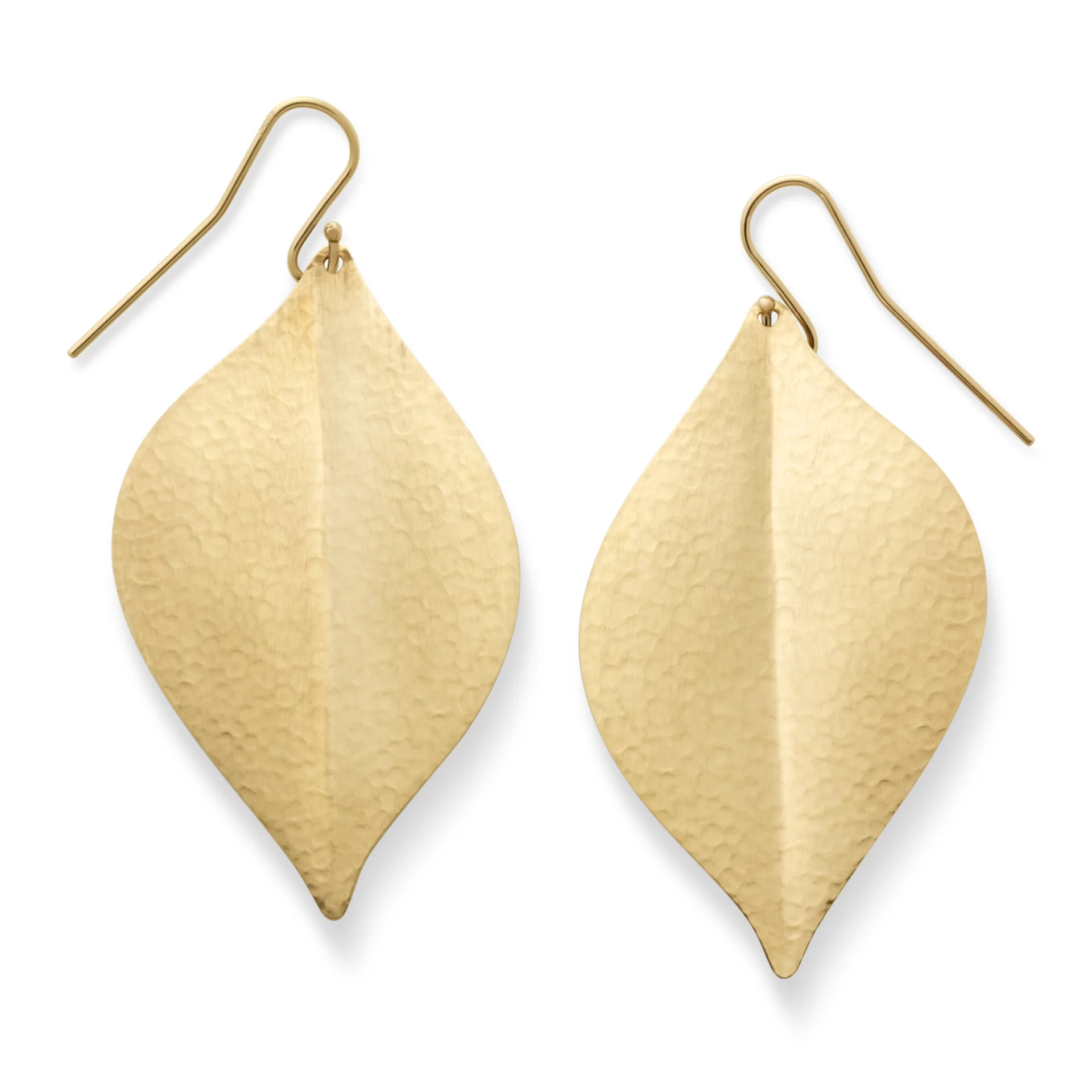 Repousse Leaf Dangle EarShop All Rings