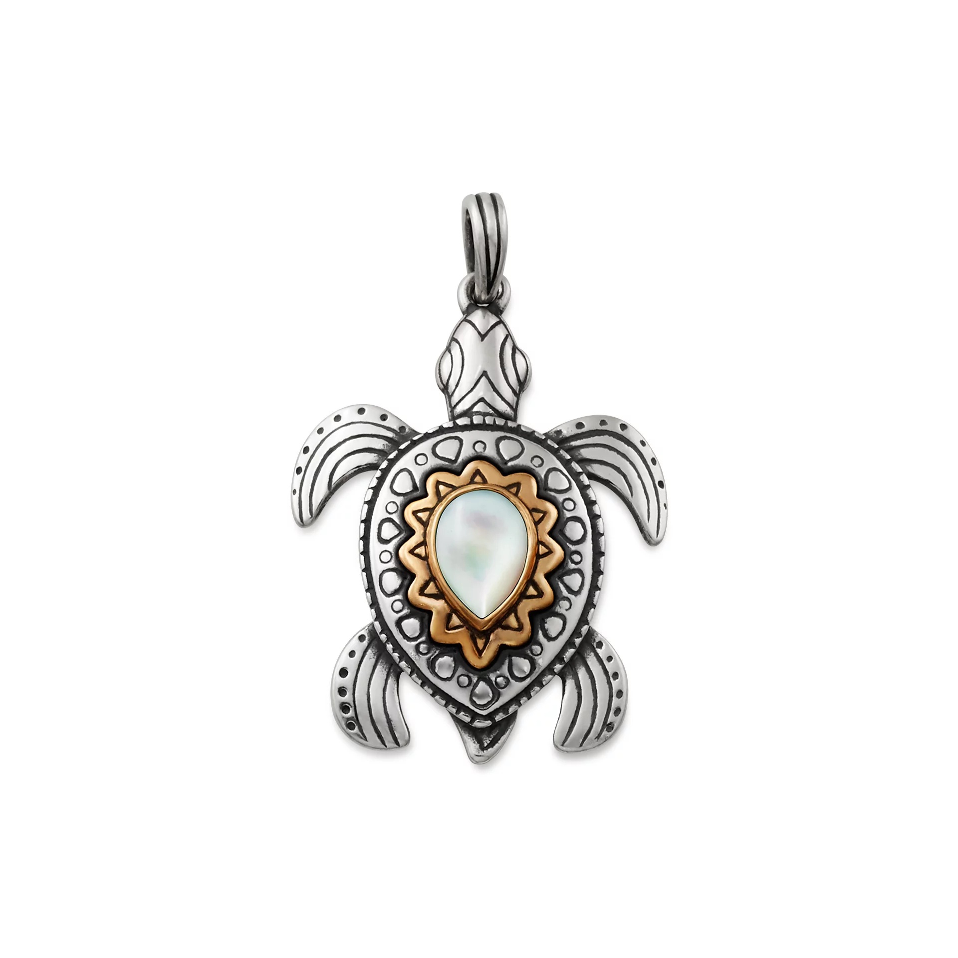 Sea Turtle Gemstone Pendant
