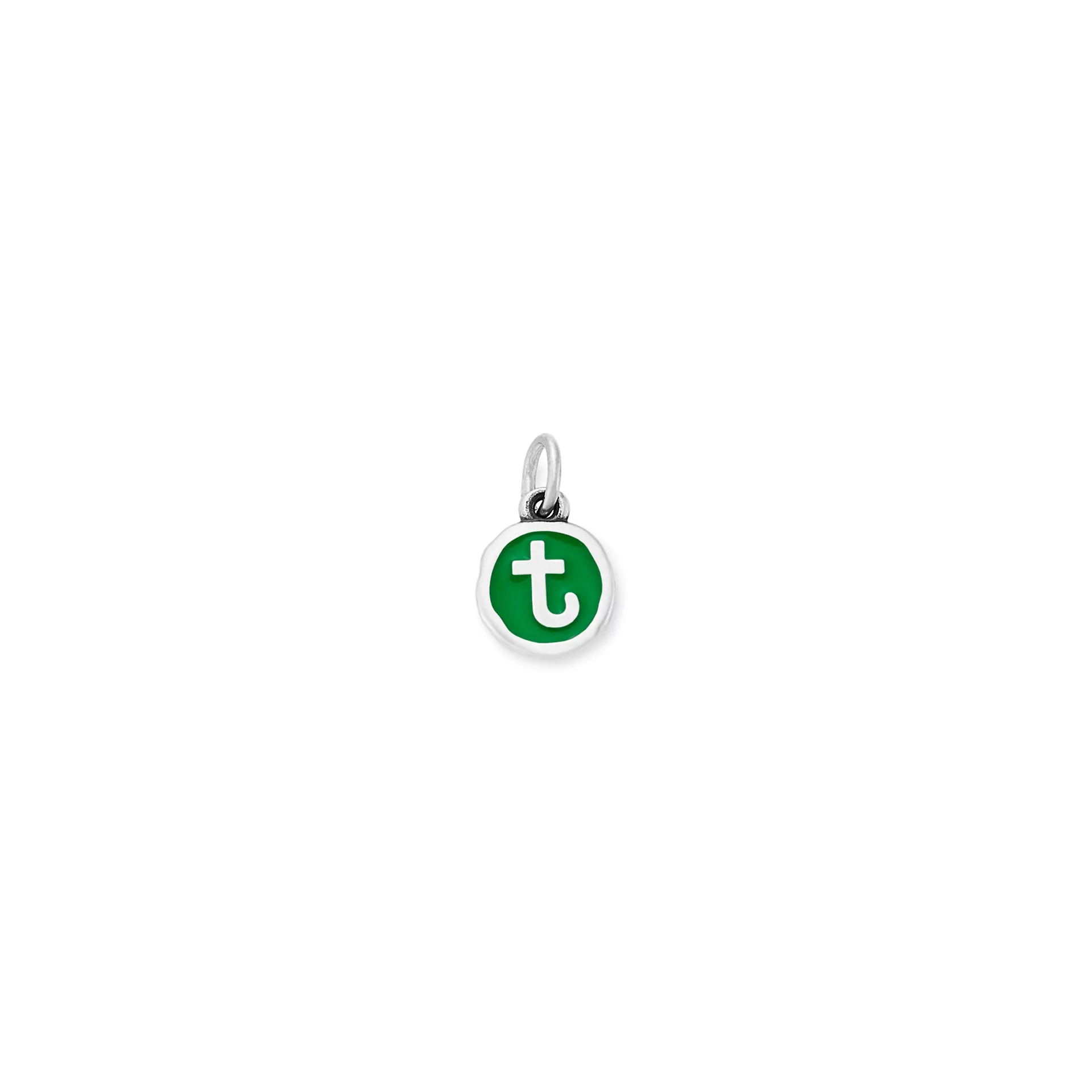 Enamel Initial Disc Charm