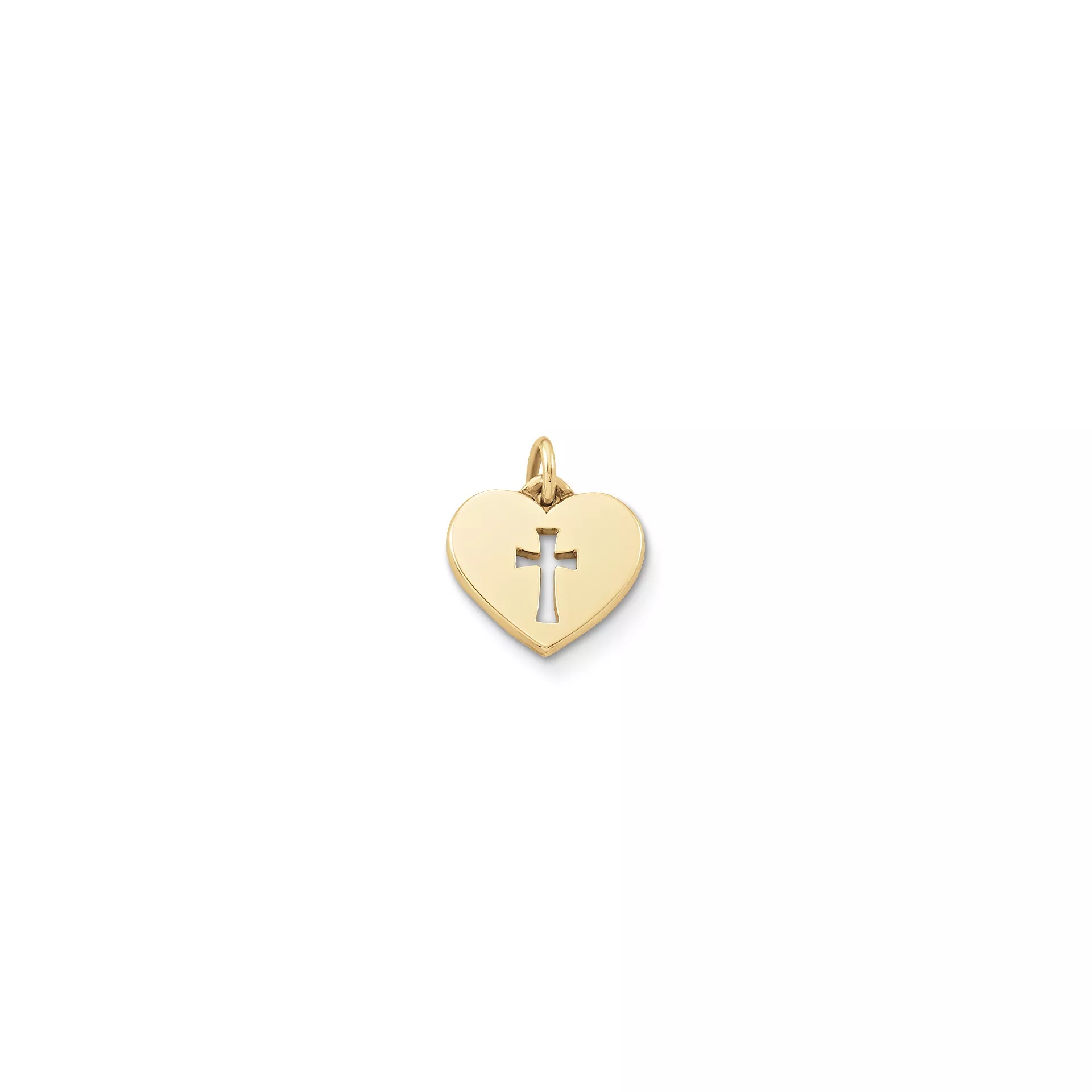 Crosslet Heart Charm