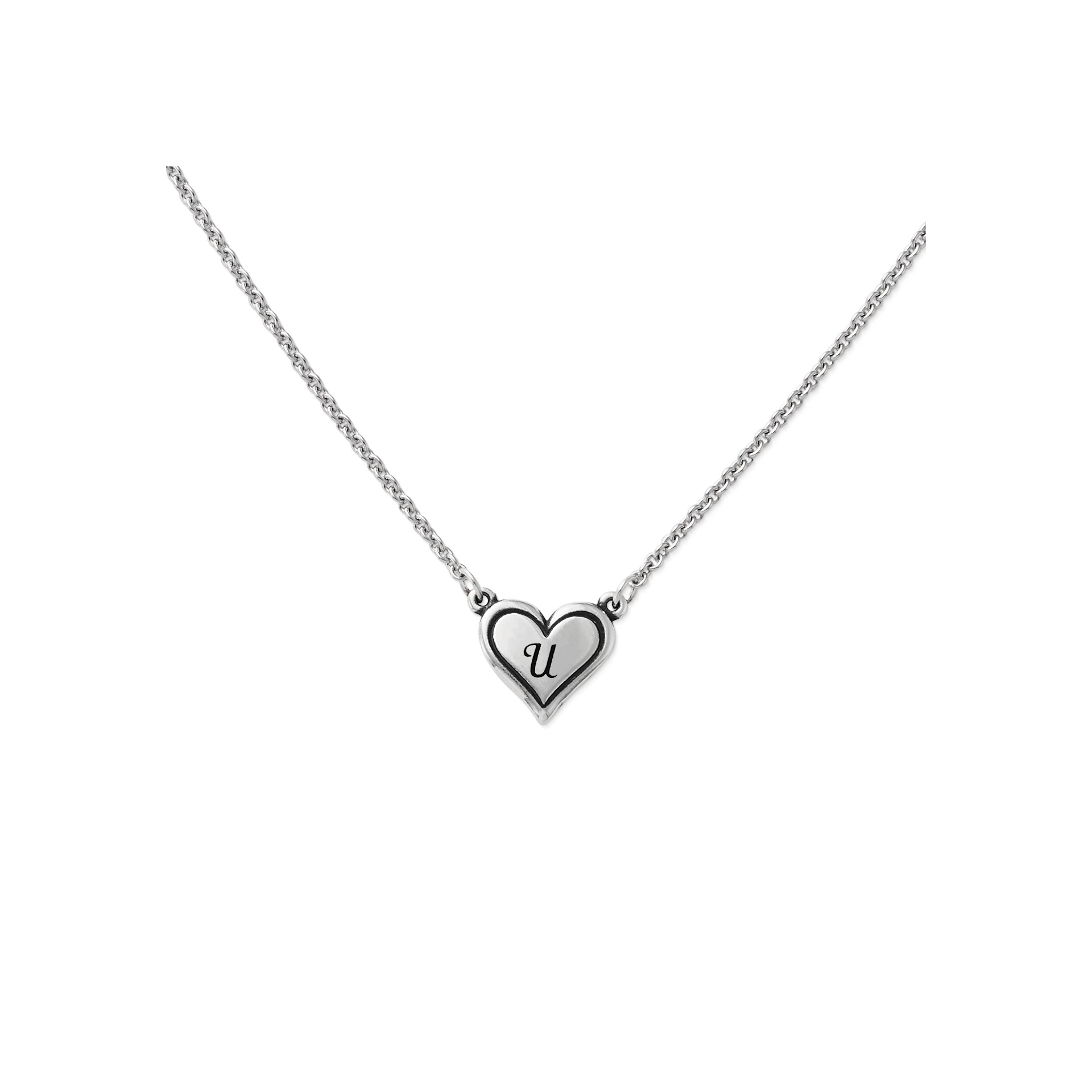 Delicate Heart Initial Necklace