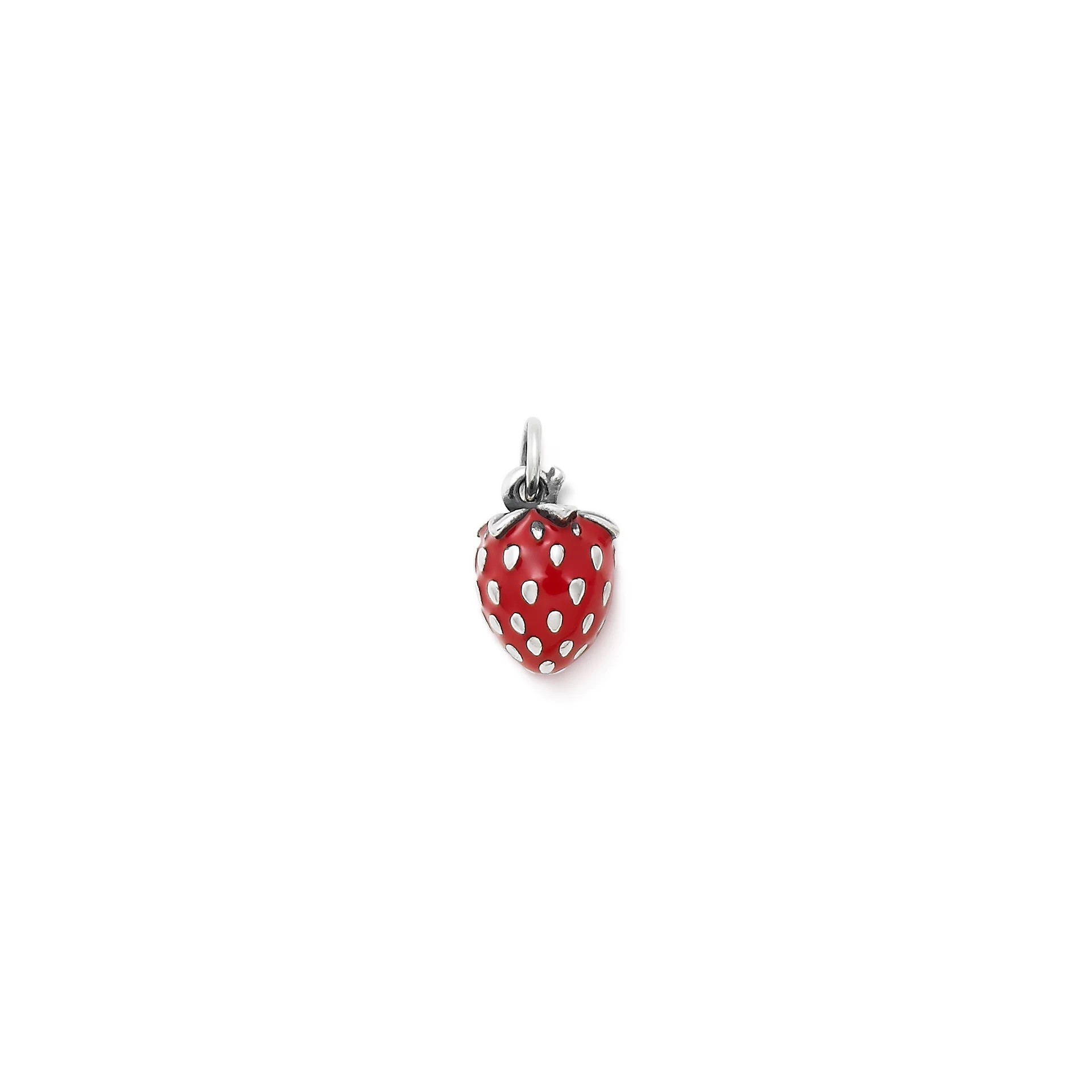 Enamel Wild Strawberry Charm