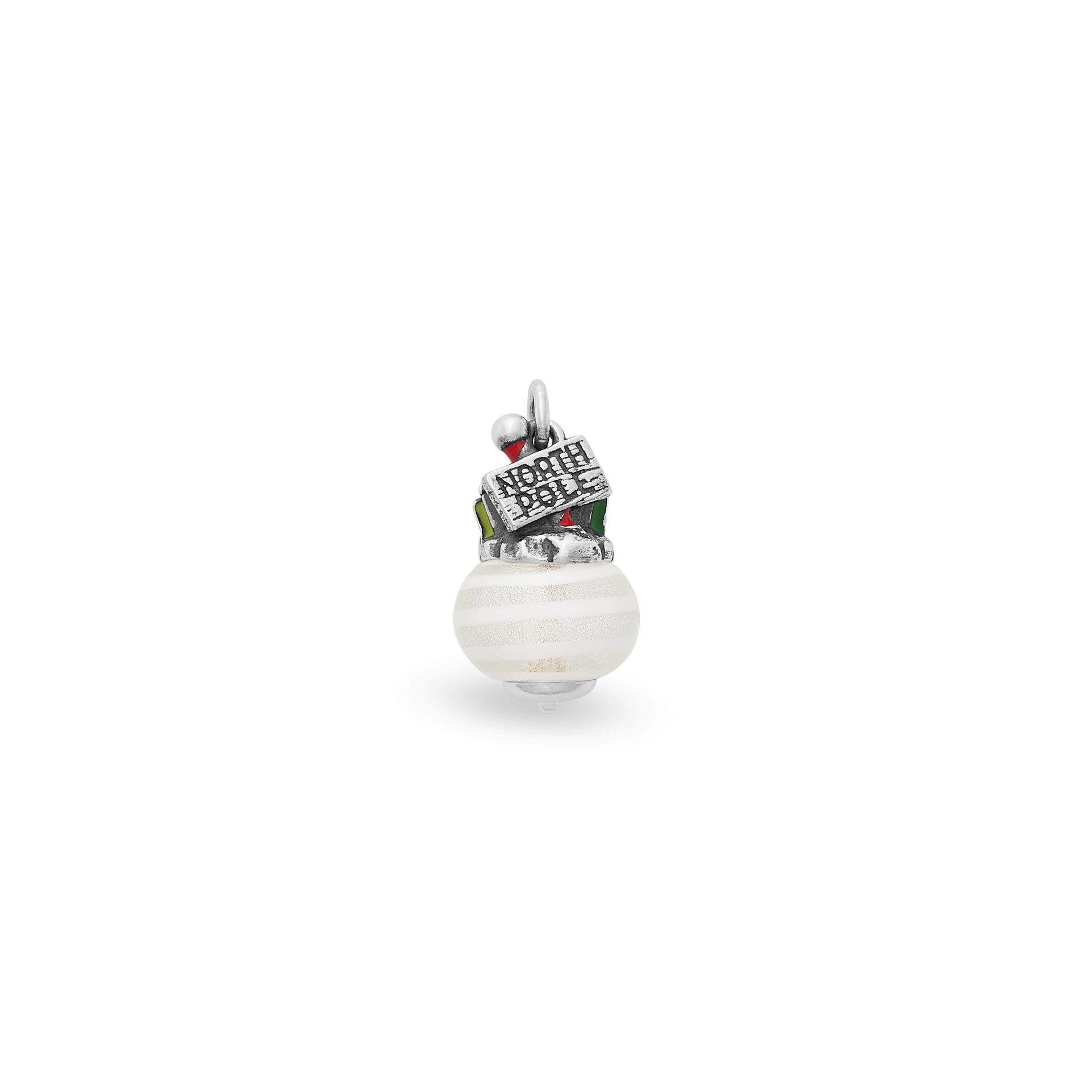 Enamel North Pole Art Glass Charm