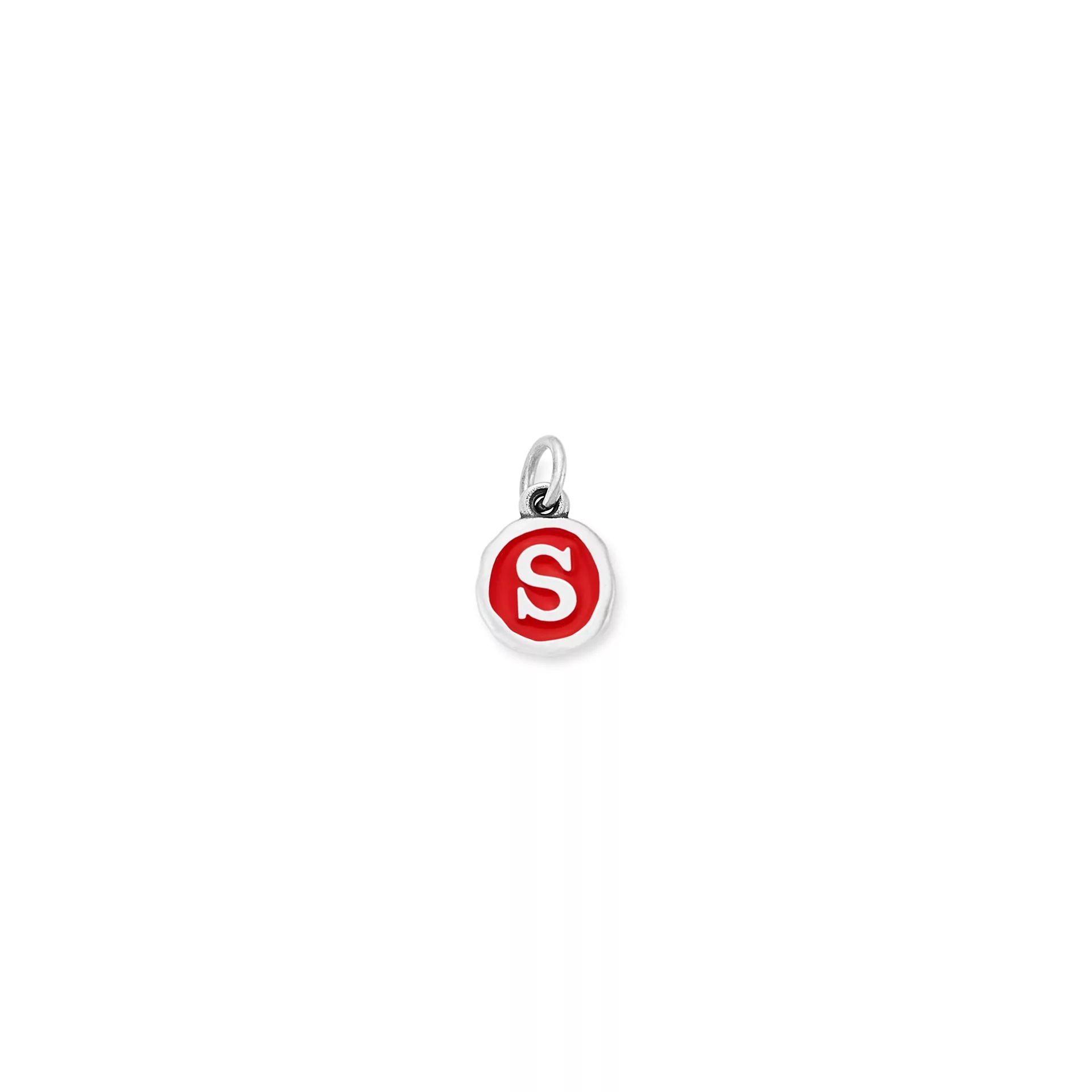 Enamel Initial Disc Charm