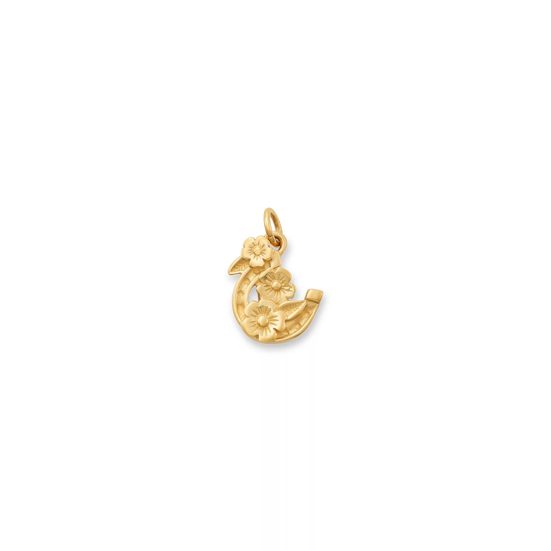 Floral Horseshoe Charm