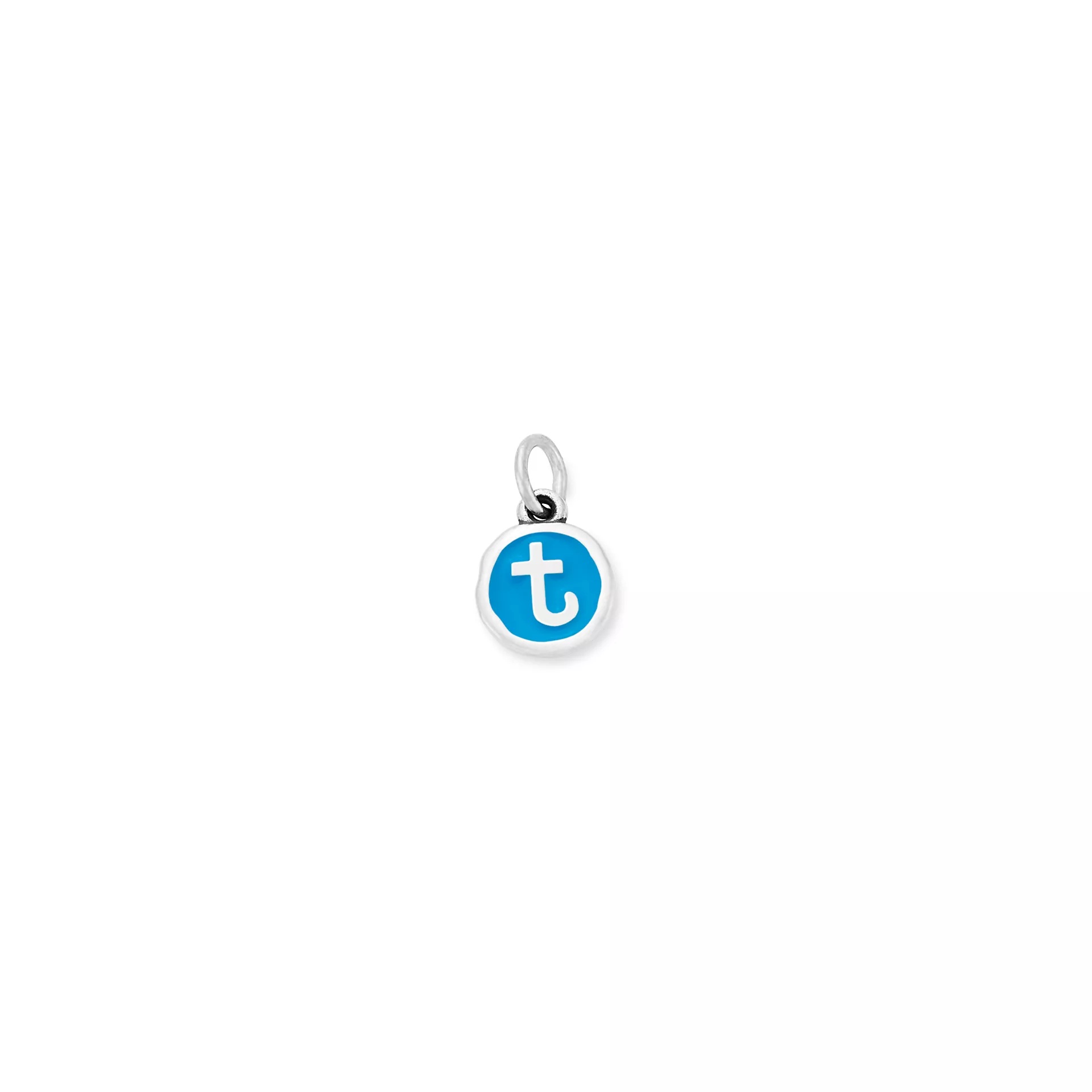 Enamel Initial Disc Charm