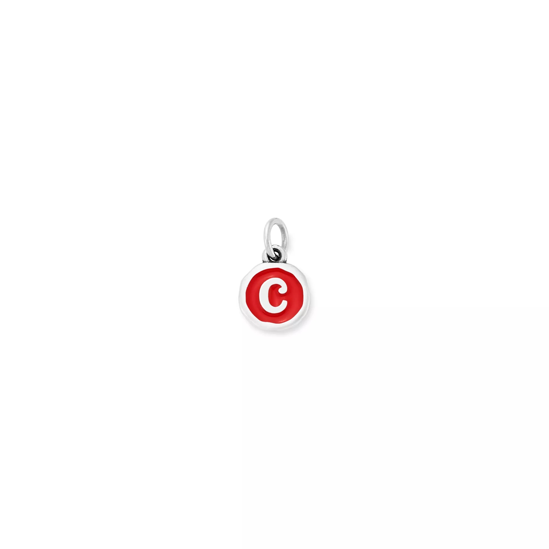 Enamel Initial Disc Charm