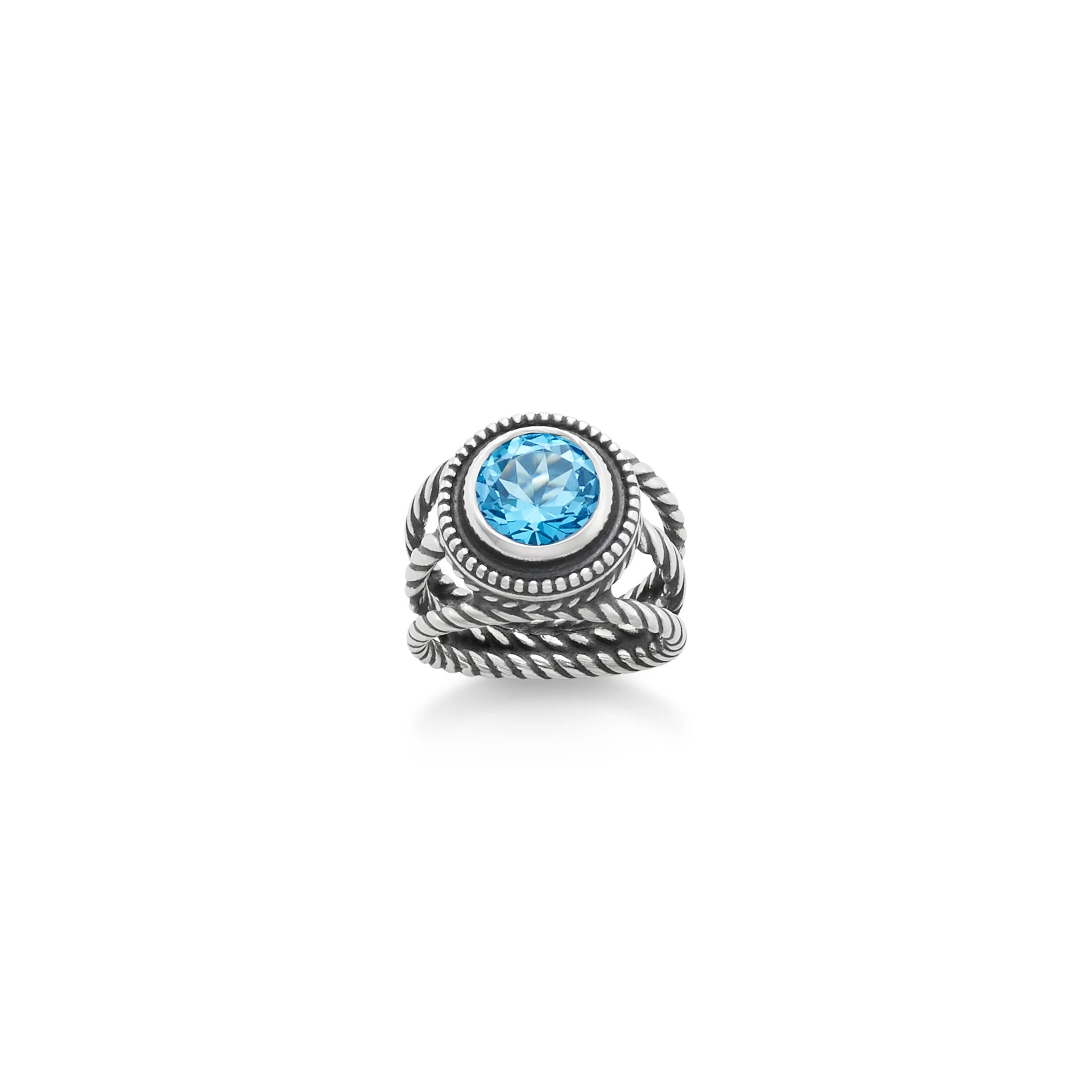 Twisted Wire Gemstone Ring