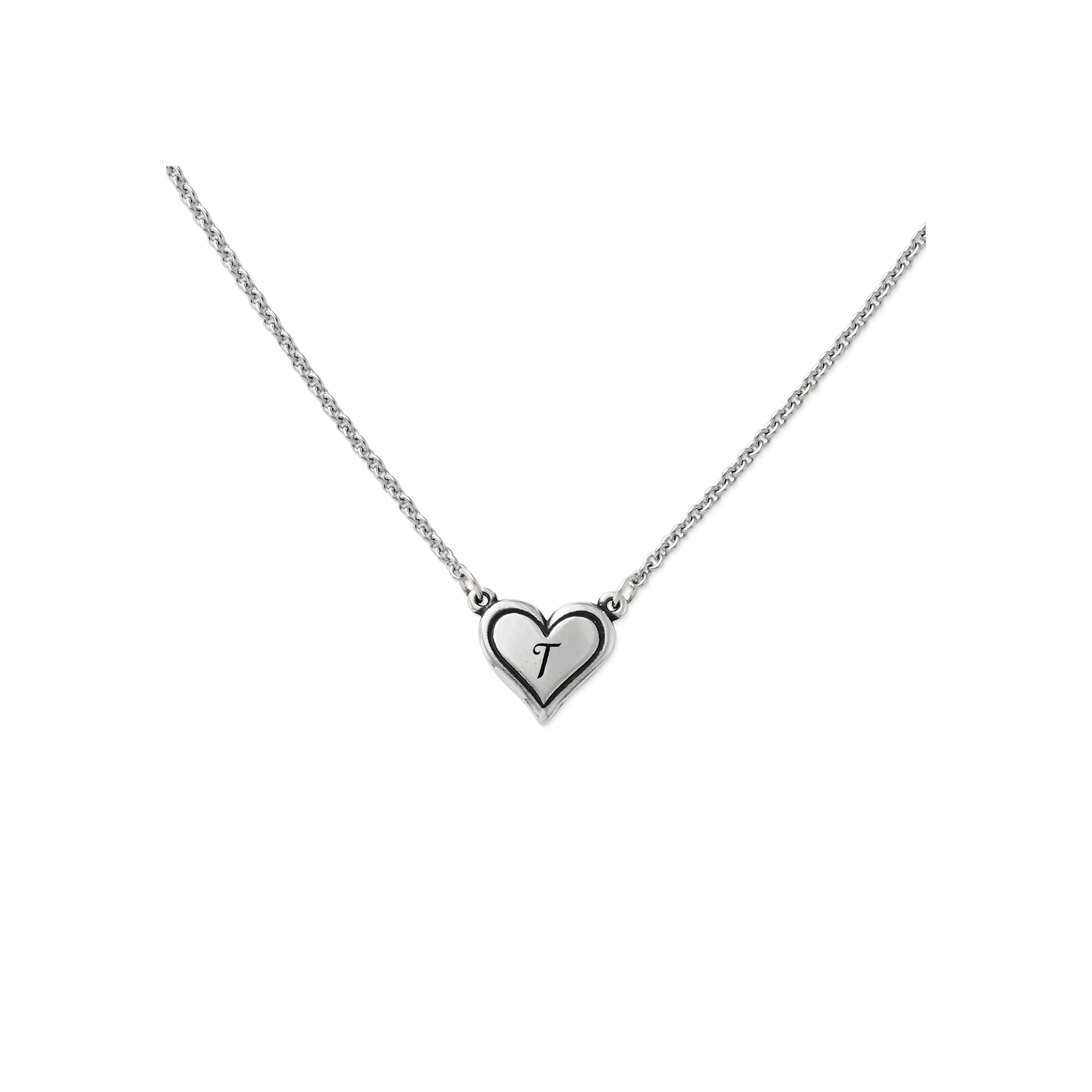 Delicate Heart Initial Necklace
