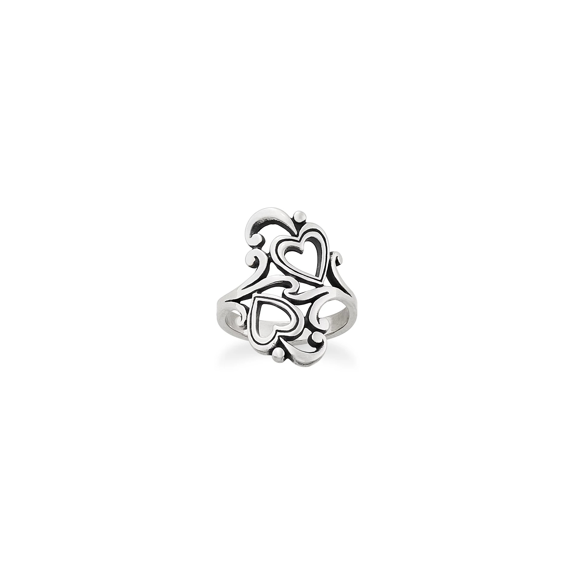 Swirls and Scrolls Hearts Ring