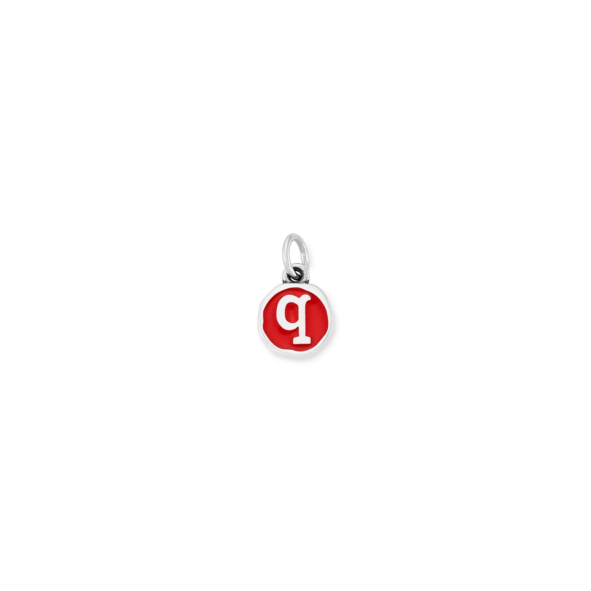 Enamel Initial Disc Charm