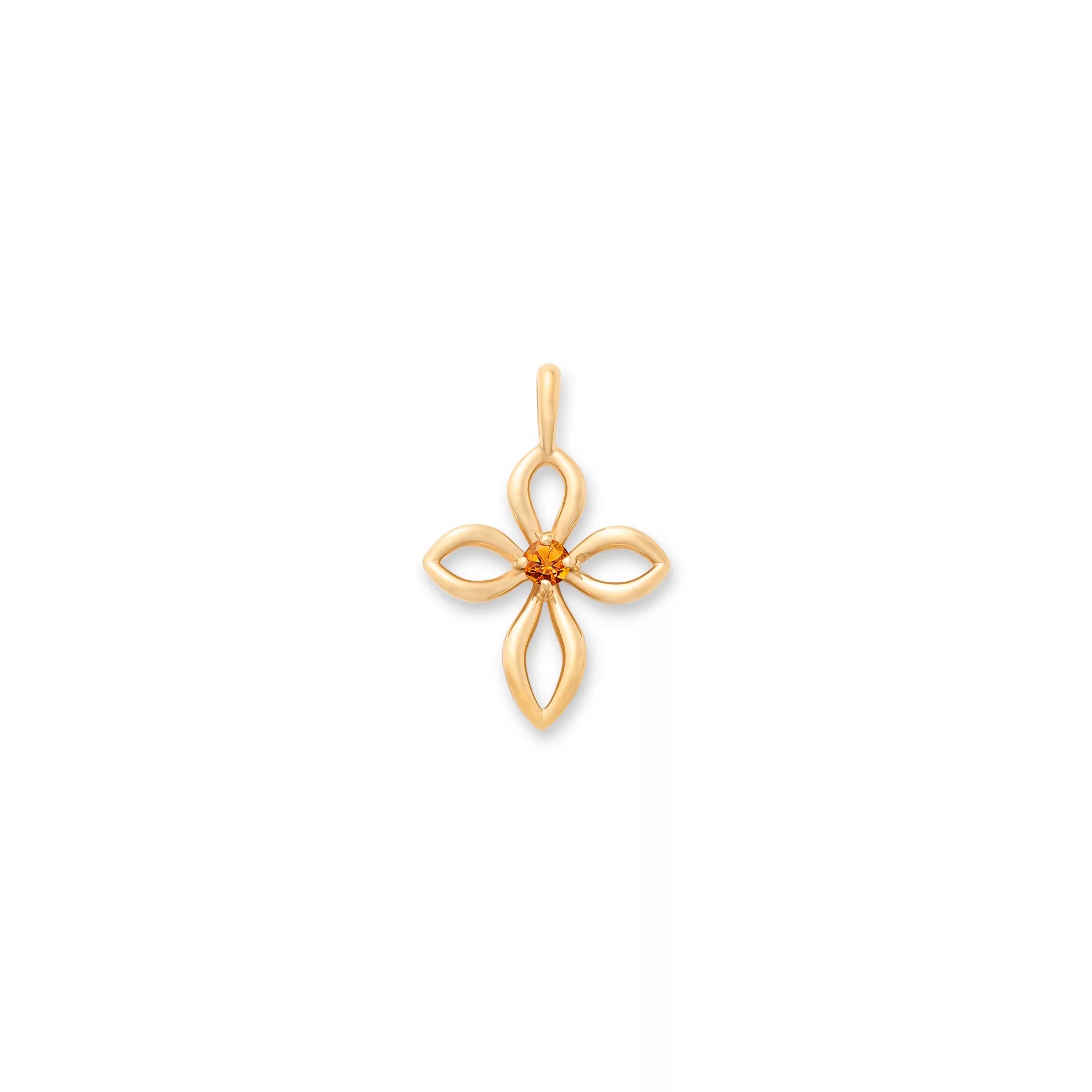 Avery Remembrance Birthstone Cross Pendant