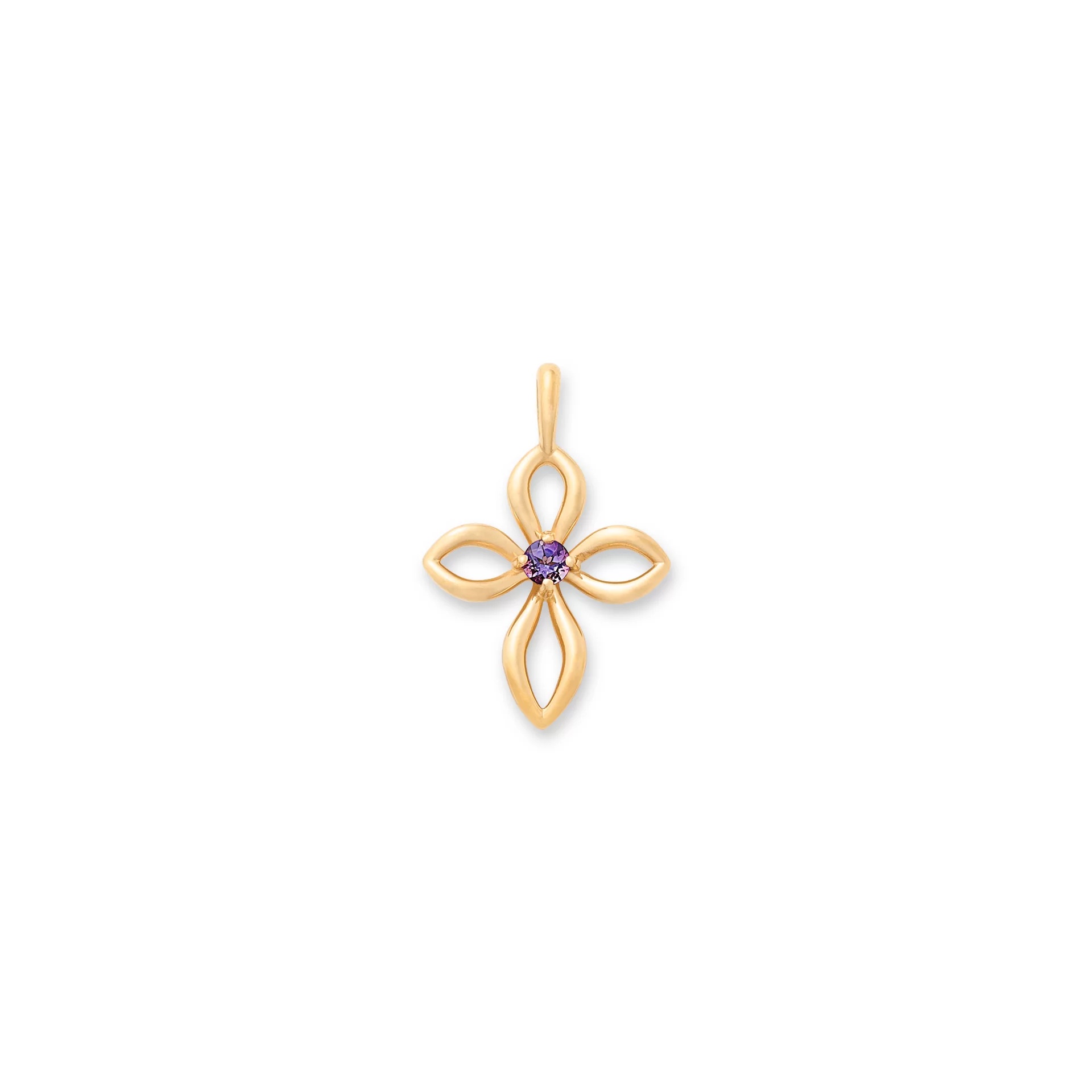 Avery Remembrance Birthstone Cross Pendant